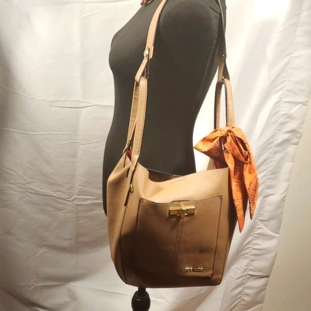Steve Madden Taube color shoulder bag with a scarf Size Medium - Picture 7 of 13